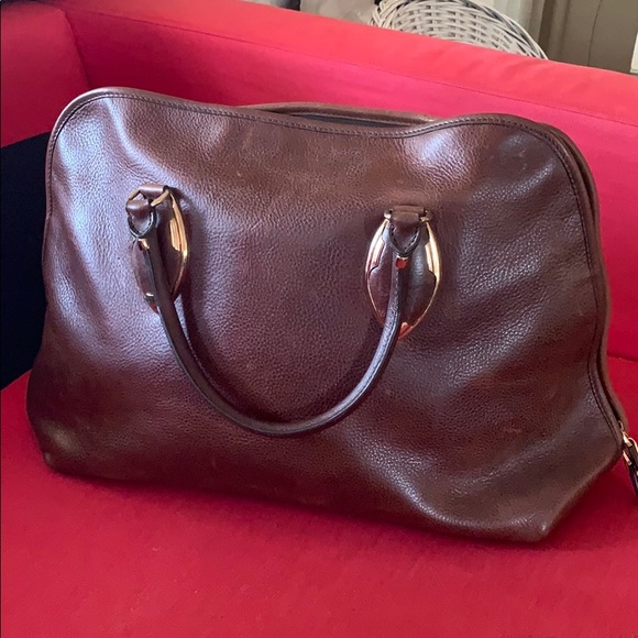 Elie Tahari vintage style leather doctor bag purse - Picture 2 of 16